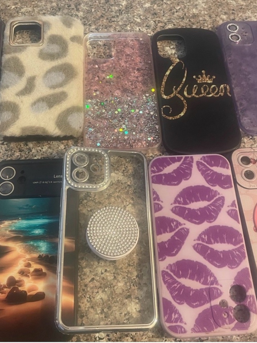 Apple Purple iPhone 12 unlocked with Rhinestone Camera Accent - Picture 7 of 8